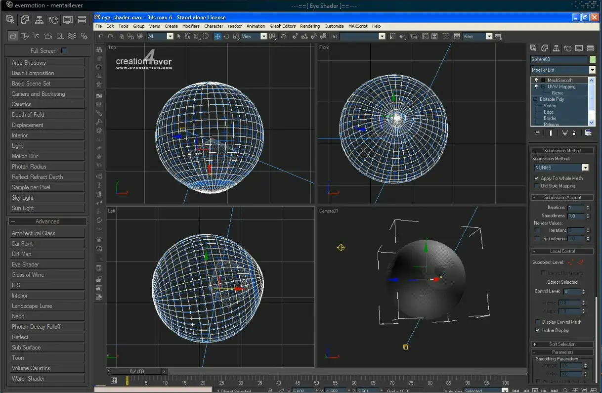 Evermotion: Mental4Ever - Mental Ray Renderer Tutorials