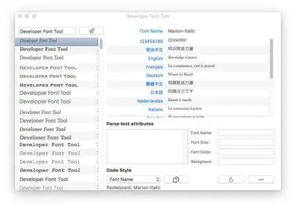 Developer Font Tool 10.2 Multilangual Mac OS X