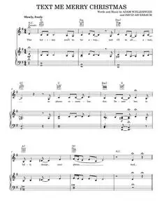 Text Me Merry Christmas - Adam Schlesinger, Straight No Chaser featuring Kristen Bell (Piano-Vocal-Guitar)