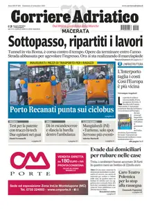 Corriere Adriatico Macerata - 21 Settembre 2025