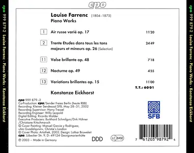 Konstanze Eickhorst - Louise Farrenc: Piano Works (2003)