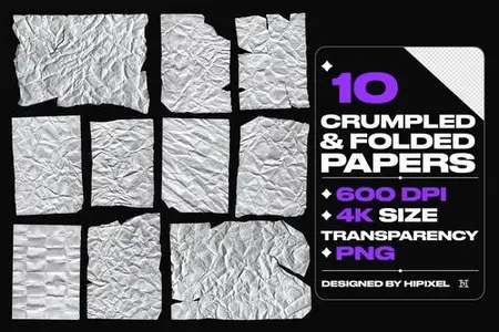 Crumpled & Folded Papers FLZN35K