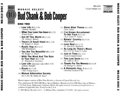 Bud Shank & Bob Cooper - Mosaic Select 10 (1954-58) [3CD] {2004 Mosaic Records 24-bit Remaster by Ron McMaster} [repost]