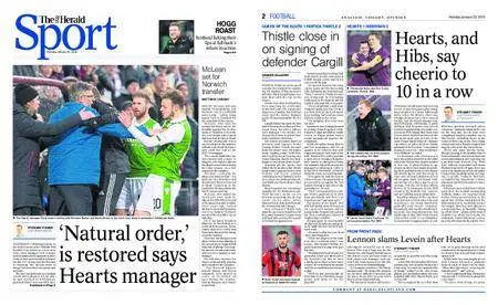 The Herald Sport (Scotland) – January 22, 2018
