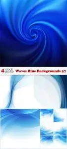 Vectors - Waves Blue Backgrounds 37