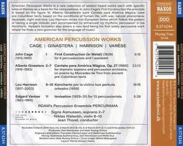 Jean Thorel, Percurama - American Percussion Works: Cage, Ginastera, Harrison, Varèse (2021)