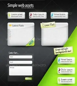 GraphicRiver Web Elements – Web Boxes & Web Buttons