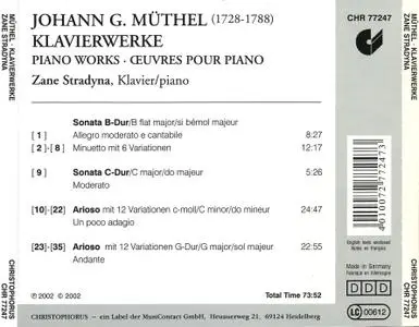 Zane Stradyna - Johann Gottfried Muthel: Piano Works (2002)