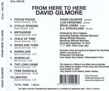 David Gilmore - From Here To Here (2020) {Criss Cross}