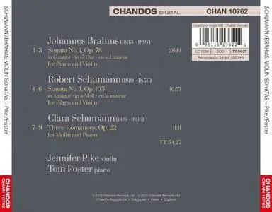 Jennifer Pike, Tom Poster - Johannes Brahms, Robert Schumann: Violin Sonatas, Clara Schumann: Three Romances (2013)