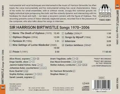 Alice Rossi, Das Neue Ensemble, Stefan Asbury, Kuss Quartet - Harrison Birtwistle: Songs 1970-2006 (2015)