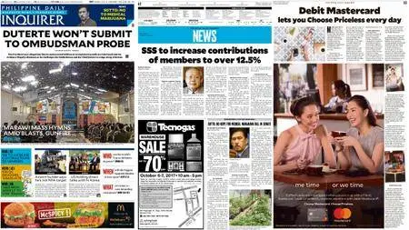 Philippine Daily Inquirer – October 02, 2017