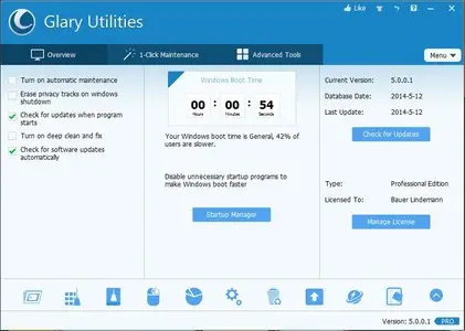 Glary Utilities Pro 5.72.0.93 Multilingual + Portable