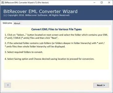 BitRecover EML Converter Wizard 10.8