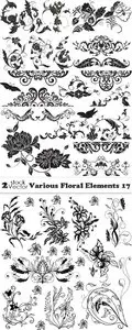 Vectors - Various Floral Elements 17