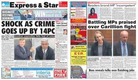 Express and Star Sandwell Edition – January 26, 2018