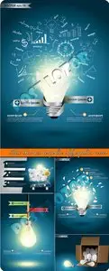 Idea business template infographics vector