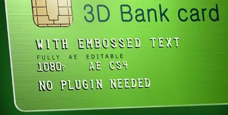 Videohive 3D Bank Card with Embossed Text 4441695