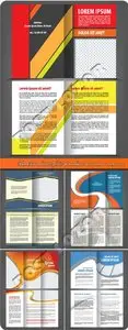 Booklet and tri-fold brochure business vector 30