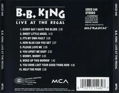 B.B.King - Live At The Regal (1965) [MFSL, UDCD 548] Repost