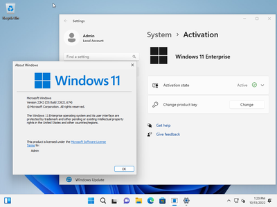 Windows 11 Enterprise 22H2 Build 22621.674 (No TPM Required) Preactivated Multilingual October 2022