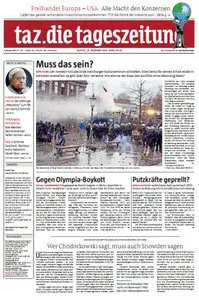 Tageszeitung TAZ vom 23 Dezember 2013