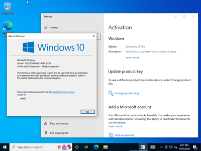 Windows 10 Pro 21H2 Build 19044.2130 Multilingual (x64) Preactivated October 2022