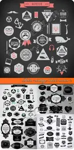 Retro vintage labels vector 2