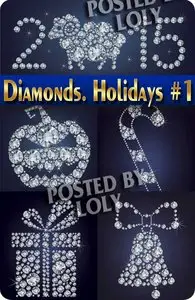 Diamonds. Holidays #1 - Stock Vector