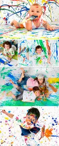 Stock Photo - Children in Paints