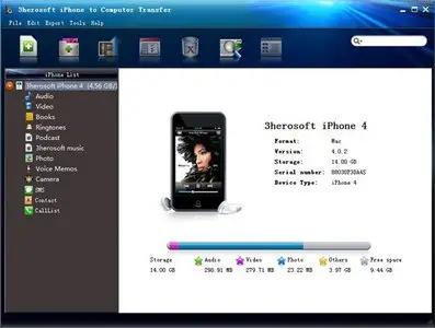 3herosoft iPhone to Computer Transfer 4.0.4 Build 0217