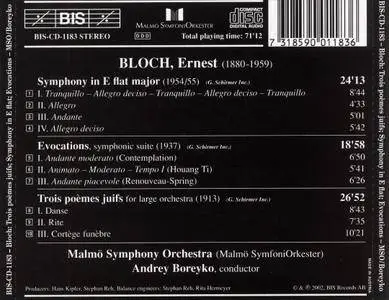 Andrey Boreyko, Malmö Symphony Orchestra - Ernest Bloch: Trois Poèmes Juifs (2002)