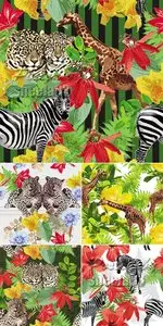 African Wild Animals Vector