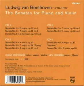 David Oistrakh, Lev Oborin - Beethoven: Complete Violin Sonatas (2001) (Repost)
