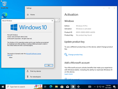 Windows 10 Pro 22H2 build 19045.3516 (x64) Preactivated Multilingual