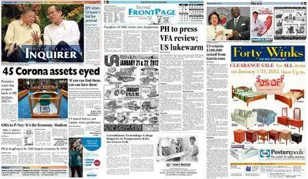Philippine Daily Inquirer – January 13, 2012