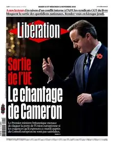 Libération du Mardi 10 Novembre 2015