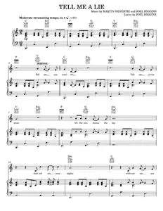 Tell Me A Lie - Joel Higgins, Johnny Guitar Musical (Piano-Vocal-Guitar)