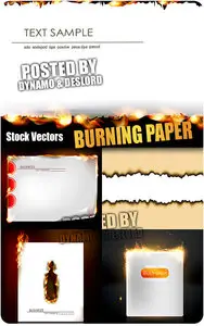 Burning paper - Stock Vectors