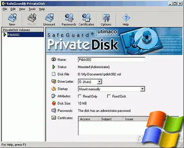Utimaco SafeGuard PrivateDisk Enterprise Edition v2.30.2.3