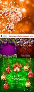 Vectors - Christmas Balls Backgrounds Set 5