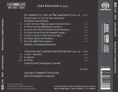 John Storgårds - Karlsson: 7 Songs & Clarinet Concerto (2018)
