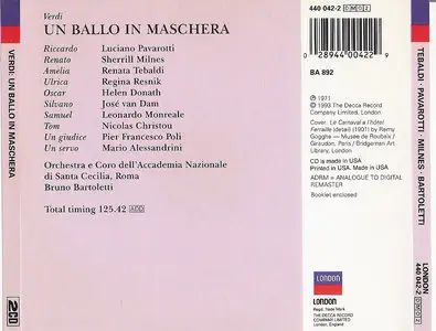 Verdi - Un Ballo In Maschera ( Tebaldi / Pavarotti )  [ CD 1993 ]