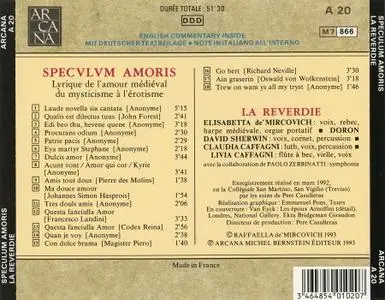 La Reverdie - Speculum Amoris: Lyrique de l'amour médiéval du mysticisme à l'érotisme (1993)