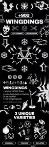 900+ Wingding Shapes Pack (SVG PNG)
