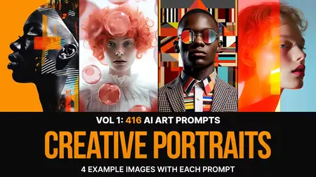 SS - 416 Midjourney Prompts for Creative Portraits