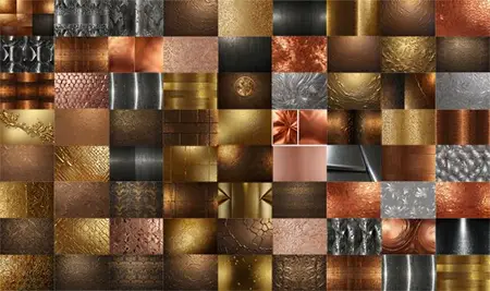 Mixed Metallic Backgrounds - 70 Textures Pack