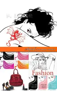 Stylish woman vector