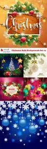 Vectors - Christmas Balls Backgrounds Set 13