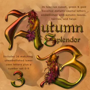 Autumn Splendor Decorative Alphabet